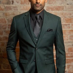 Dark Green Slim Fit Suit Coat