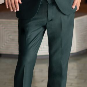 Dark Green Slim Fit Suit Pants