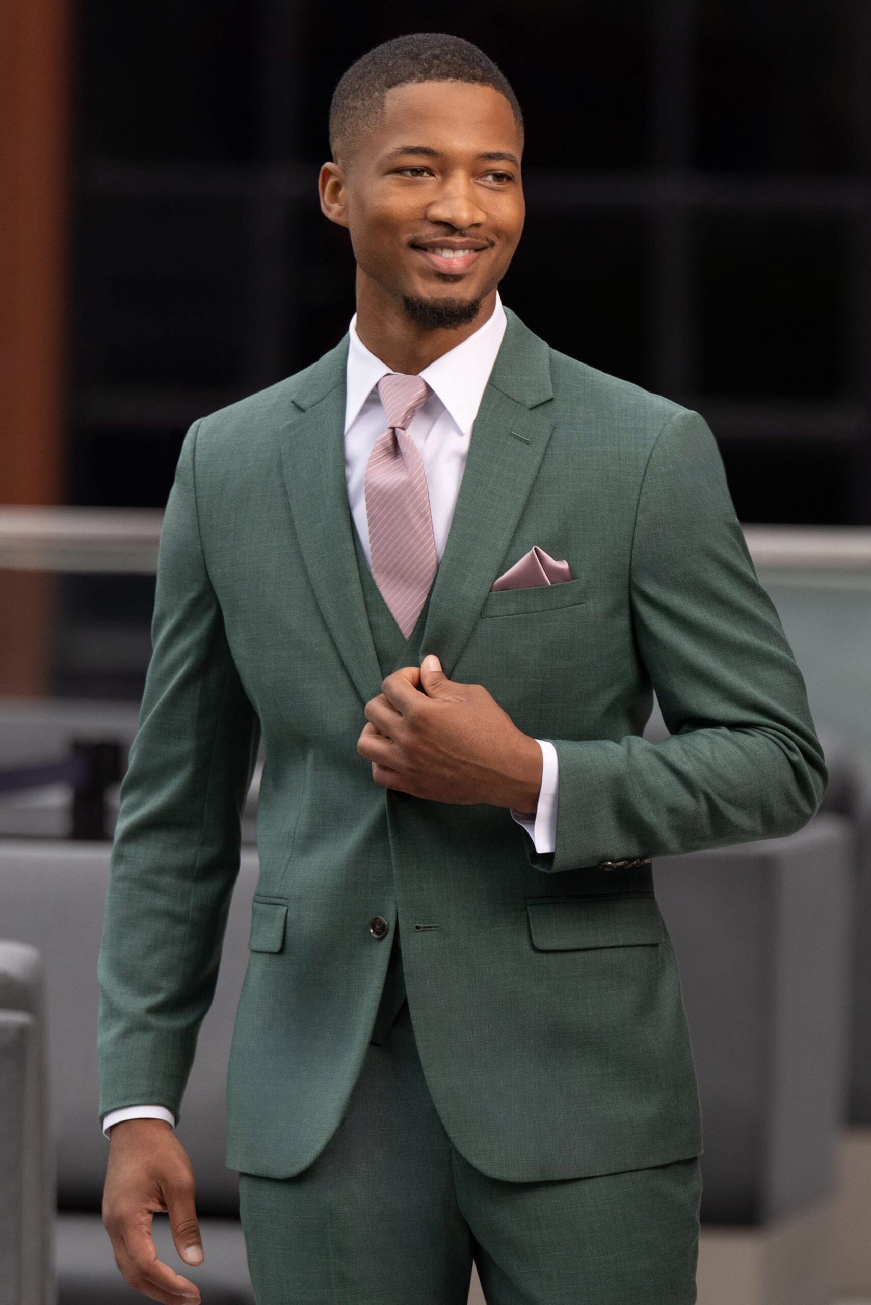 Forest Green Stretch Slim Fit Suit Coat