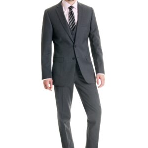 Grey Slim Fit Suit Coat - Super 120's