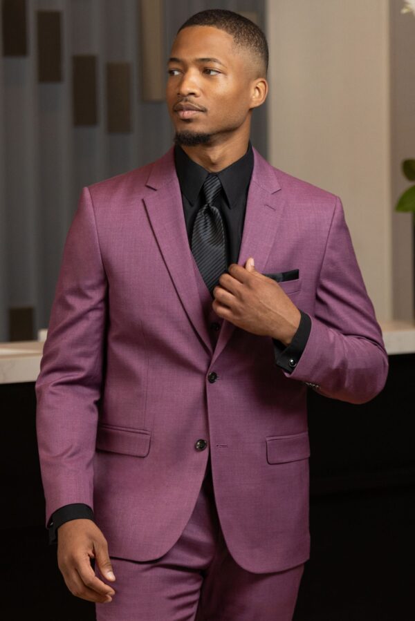 Violet Stretch Slim Fit Suit Coat