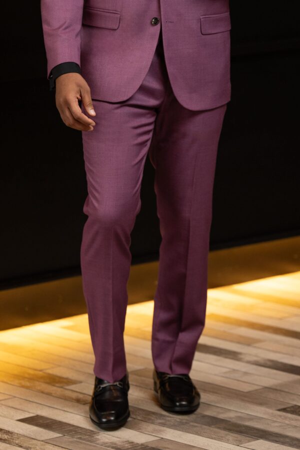 Violet Stretch Slim Fit Suit Pants